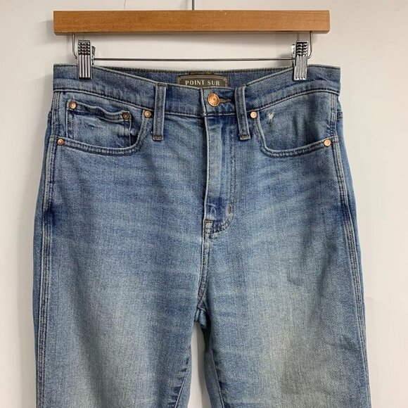 Point Sur Women's Shoreditch Mid Rise in Light Sky Wash Straight Jean Size 26 - Picture 4 of 14